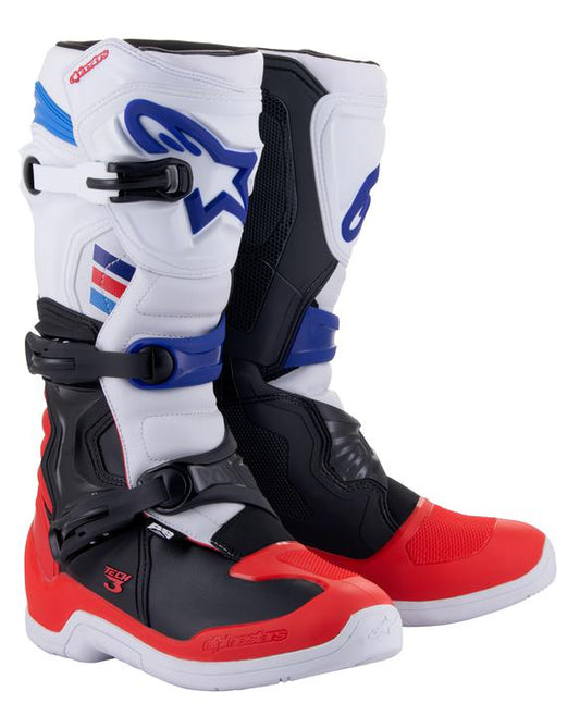 Alpinestars MX23 Tech 3 White Bright Red Dark Blue