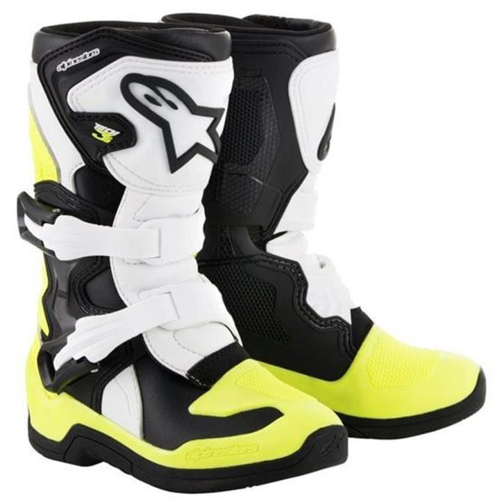 Alpinestars MX23 Tech 3S V2 Youth Boot Black White Fluro Yellow