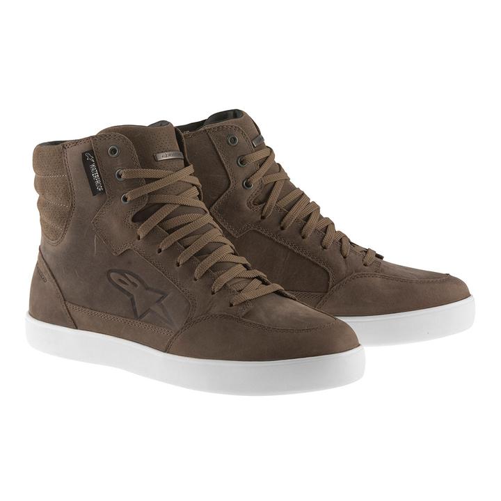 Alpinestars J6 Waterproof Ride Shoe - Brown / White