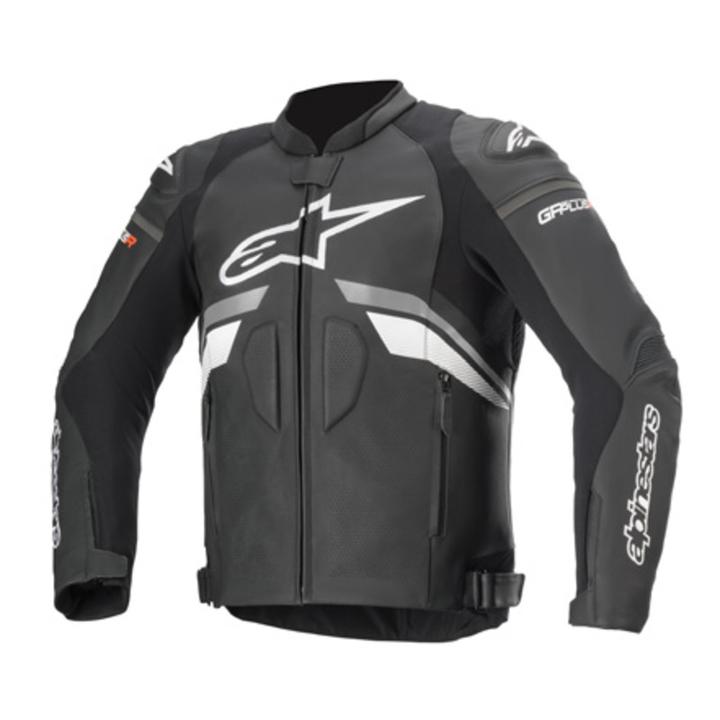 Alpinestars GP Plus R V3 Airflow Leather Jacket - Black / White / Grey