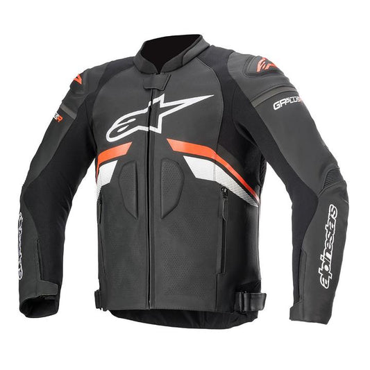Alpinestars GP Plus R V3 Airflow Leather Jacket - Black / White / Orange