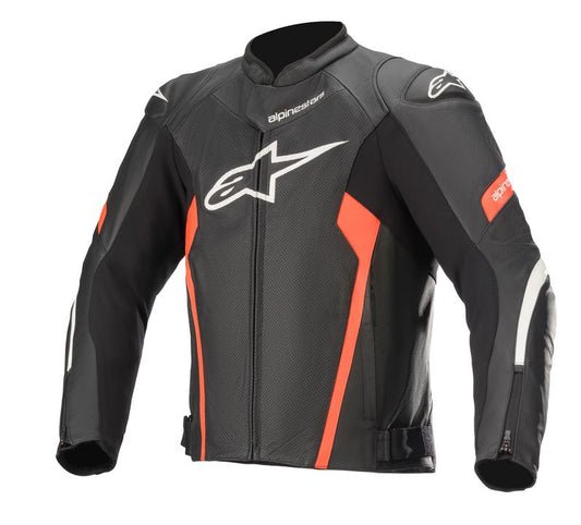 Alpinestars Faster V2 Air Leather Jacket Black & Red