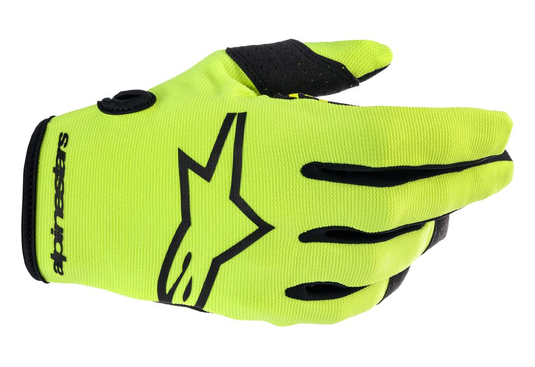 Alpinestars MX23 Youth Radar Gloves Yellow Fluro Black