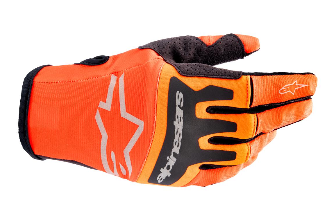 Alpinestars MX23 Techstar Gloves Hot Orange Black