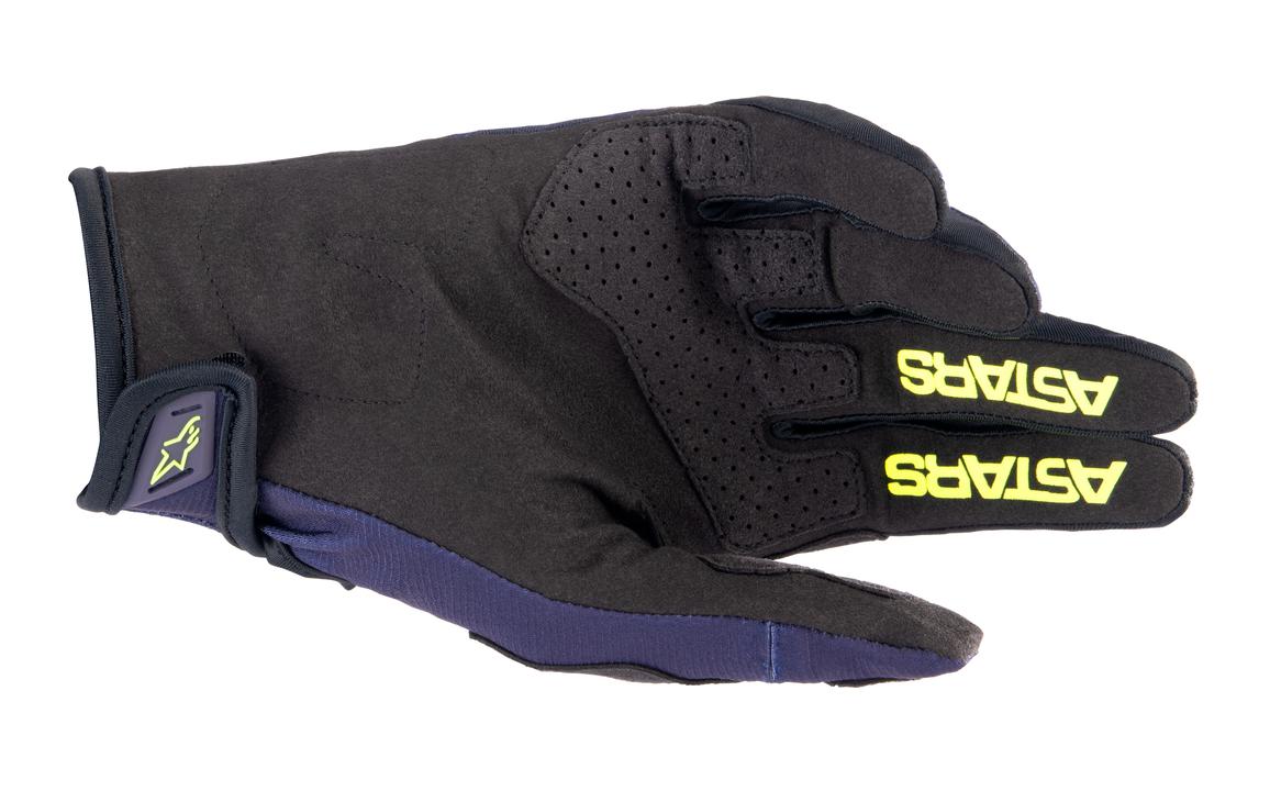 Alpinestars MX23 Techstar Gloves Night Navy Yellow Fluro