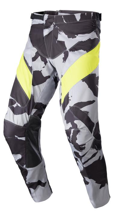 Alpinestars MX23 Racer Tactical Pants Cast Gray Camo Yellow Fluro