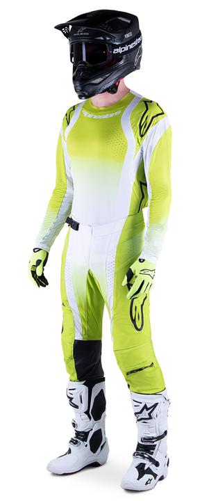 Alpinestars MX23 Techstar Push Jersey Yellow Fluro White