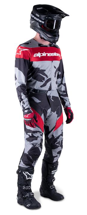 Alpinestars MX23 Racer Tactical Pants - Grey Camo / Red