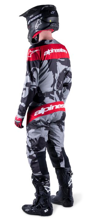 Alpinestars MX23 Racer Tactical Pants - Grey Camo / Red