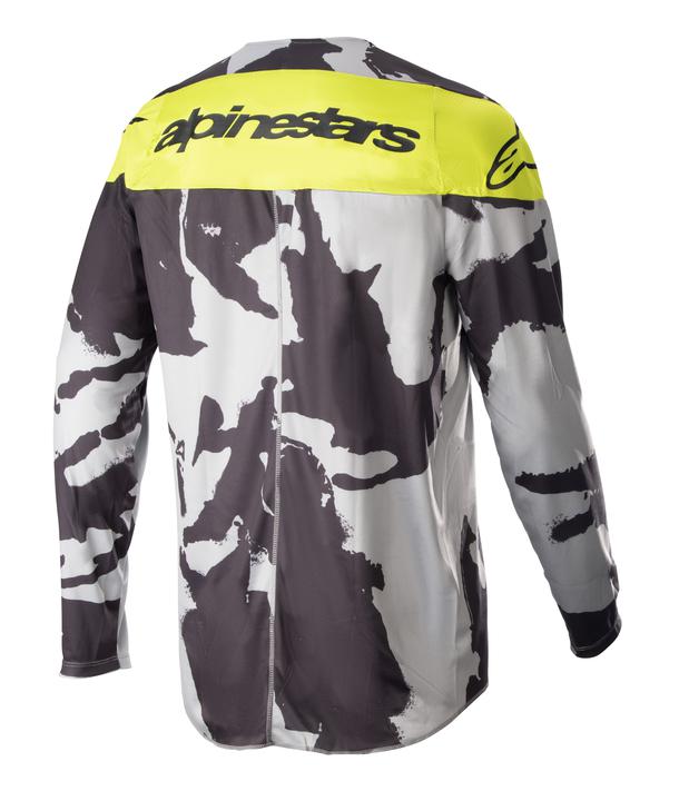 Alpinestars MX23 Racer Tactical Jersey Cast Gray Camo Yellow Fluro