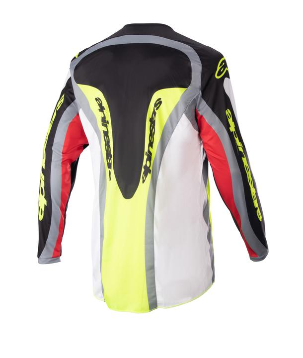 Alpinestars MX23 Fluid Agent Jersey Black Mars Red Yellow Fluro