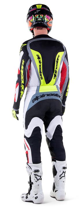 Alpinestars MX23 Fluid Agent Jersey Black Mars Red Yellow Fluro