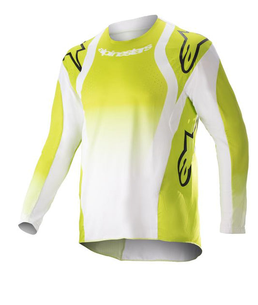 Alpinestars MX23 Youth Racer Push Jersey Yellow Fluro White