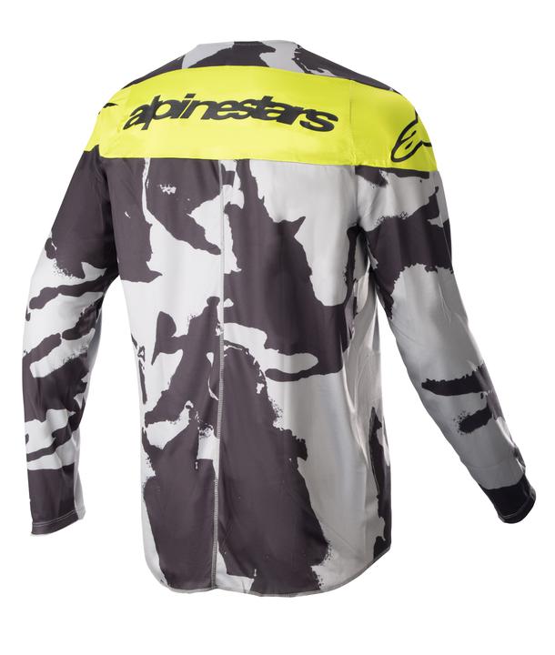 Alpinestars MX23 Youth Racer Tactical Jersey Cast Gray Camo Yellow Fluro