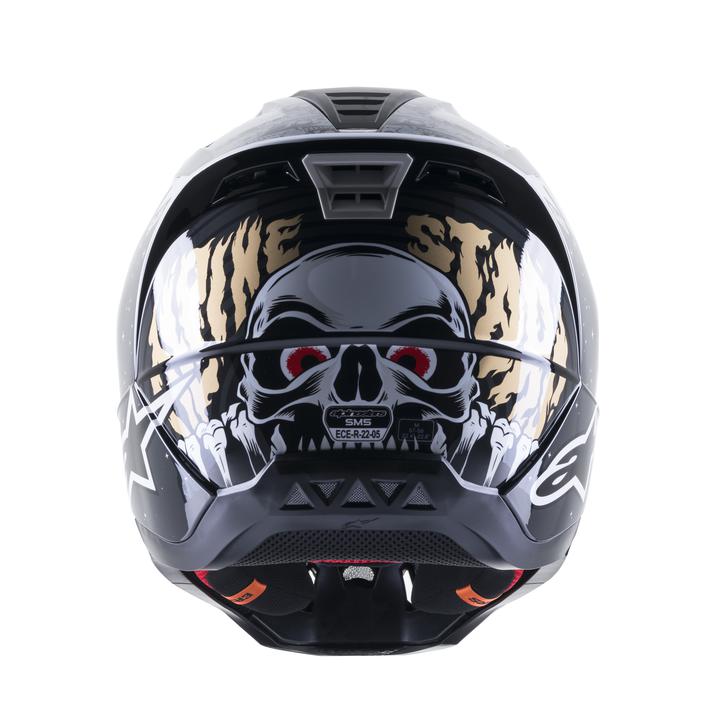 Alpinestars MX23 SM5 Solar Flare Helmet Gloss Black Grey Cold