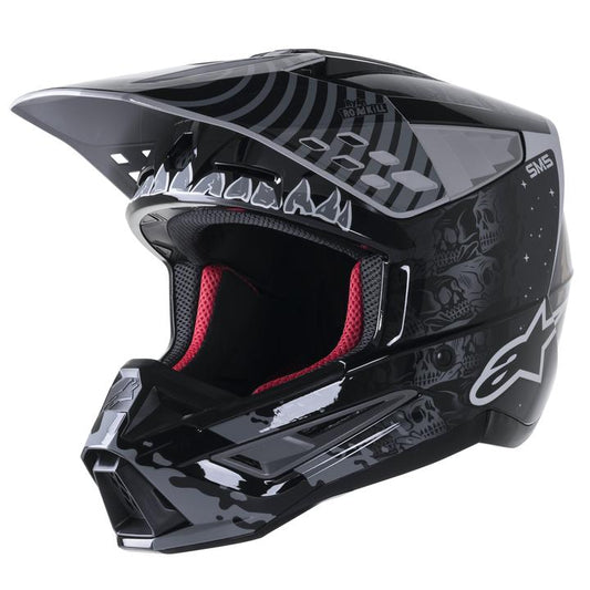 Alpinestars MX23 SM5 Solar Flare Helmet Gloss Black Grey Cold