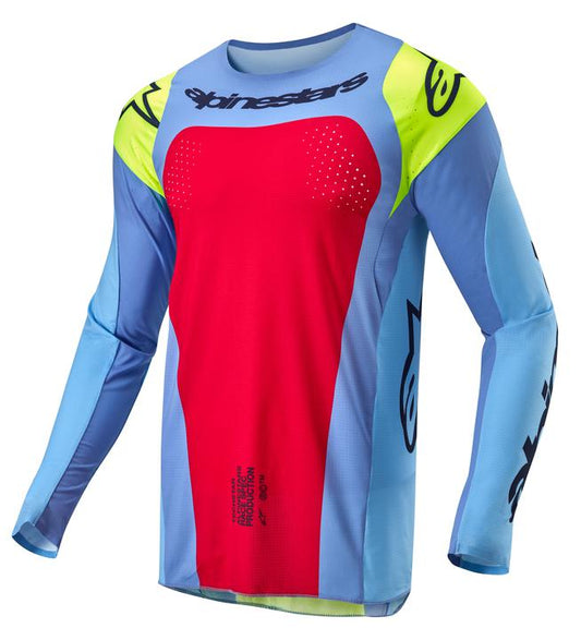 Alpinestars MX24 Techstar Ocuri Jersey - Light Blue / Yellow