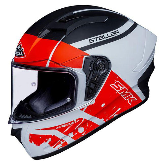 SMK Stellar Squad Helmet - Red / White / Black