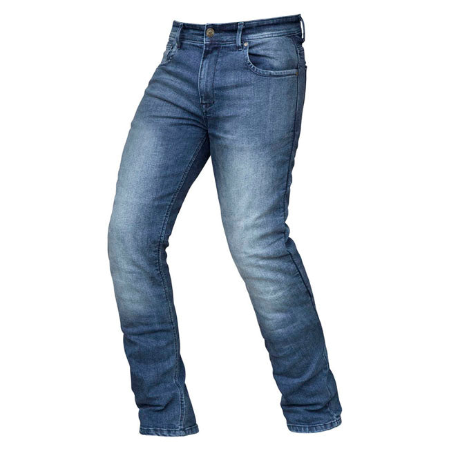 Dririder Titan Short Kevlar Armoured Men's Motorcycle Jeans - Blue Wash