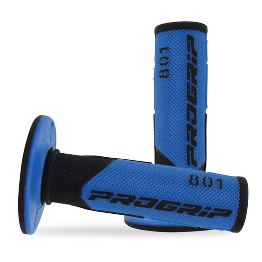 Progrip - Black / Light Blue Dual Density 801 Half Waffle Grip