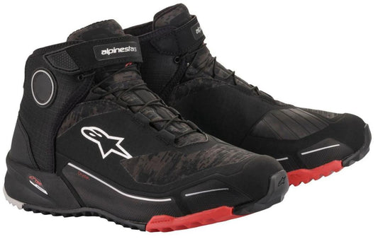 Alpinestars Crx Drystar Riding Shoes - Black Camo Red