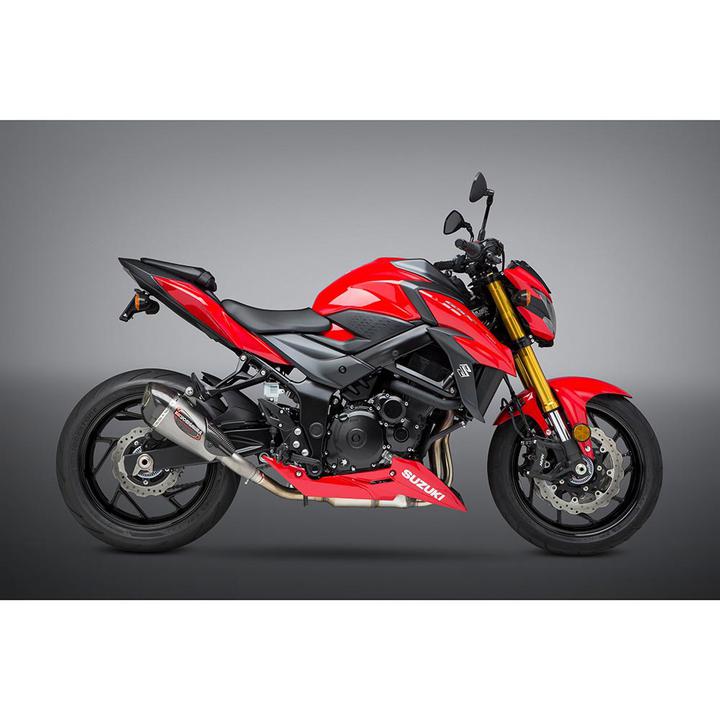 Yoshimura Suzuki GSX-S750/Z 18-21 Alpha T Stainless Slip-On Exhaust, W/ Stainless Muffler