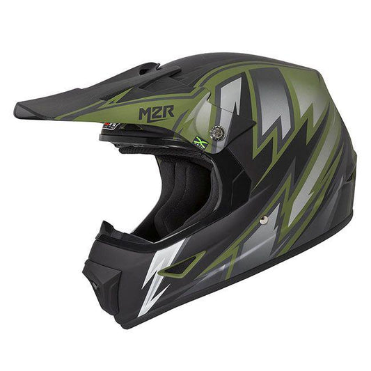 M2R Xyouth Thunder Pc-4F Helmet - Black / Green