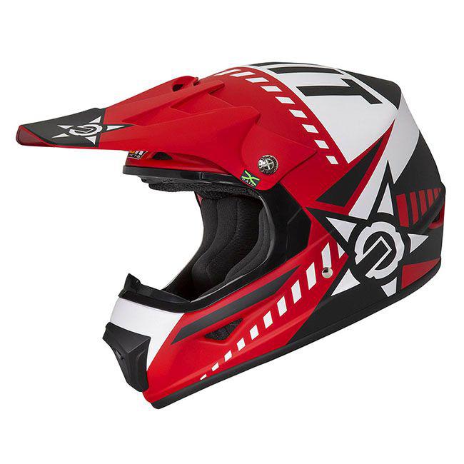 M2R Xyouth Chaser Pc-1F Helmet - Red / White / Black