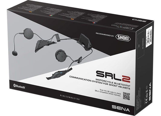 Sena SRL2 Bluetooth Headset for SHOEI GT-AIR 2, Neotec II, and J-Cruise II Helmets - Single