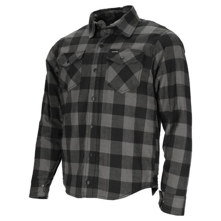 Argon Hatchet Kevlar Armoured Flannel Shirt - Black / Grey