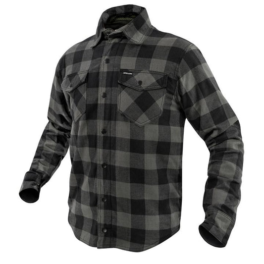 Argon Hatchet Kevlar Armoured Flannel Shirt - Black / Grey