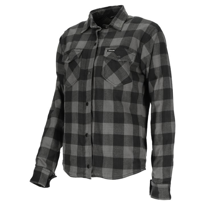 Argon Women's Kevlar Armoured Hatchet Flannel Shirt - Black / Grey