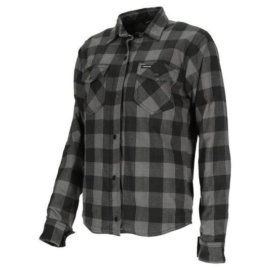 Argon Women's Kevlar Armoured Hatchet Flannel Shirt - Black / Grey