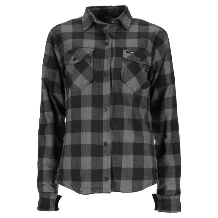 Argon Women's Kevlar Armoured Hatchet Flannel Shirt - Black / Grey