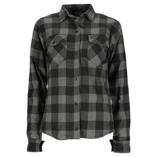Argon Women's Kevlar Armoured Hatchet Flannel Shirt - Black / Grey