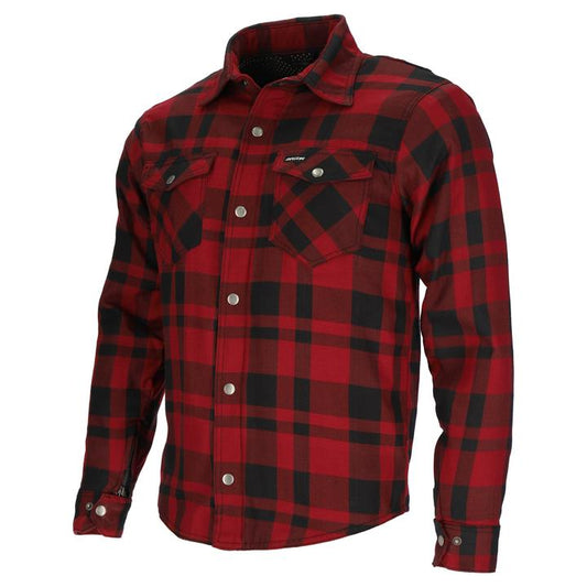Argon Savage Kevlar Armoured Flannel Shirt - Black / Red