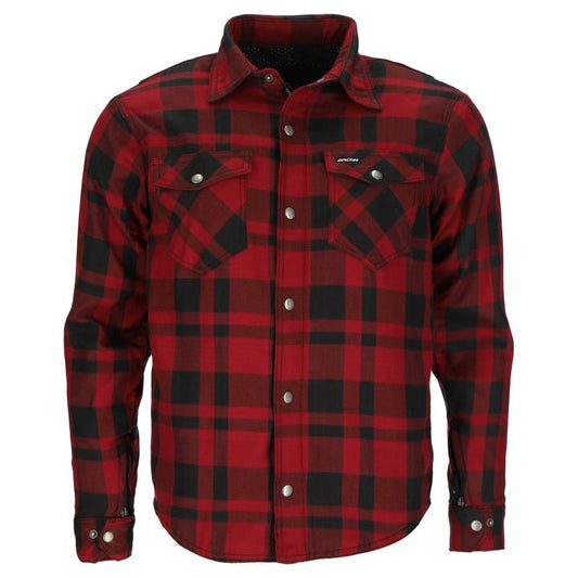 Argon Savage Kevlar Armoured Flannel Shirt - Black / Red