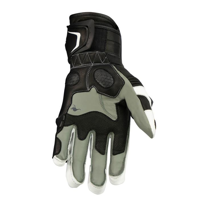 Argon Mission Leather Gloves - Black & White