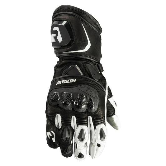 Argon Mission Leather Gloves - Black & White