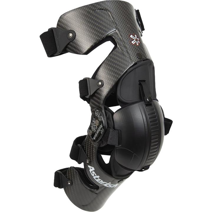 Asterisk Knee Brace Carbon Cell (Pair) - Black