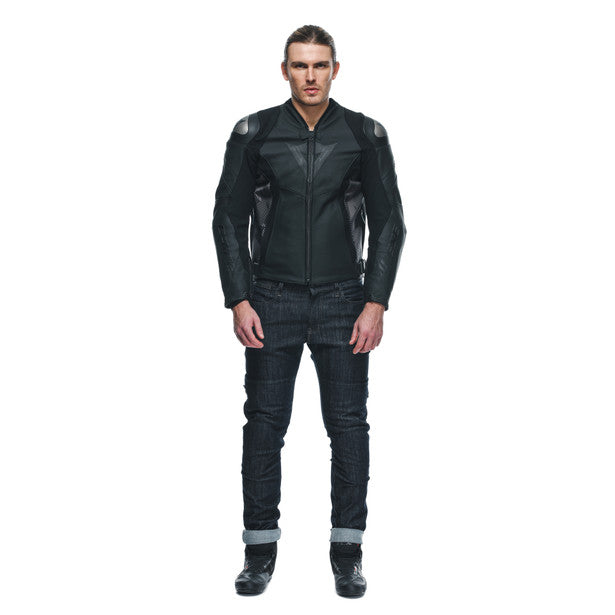 Dainese Avro 5 Leather Jacket - Black / Grey