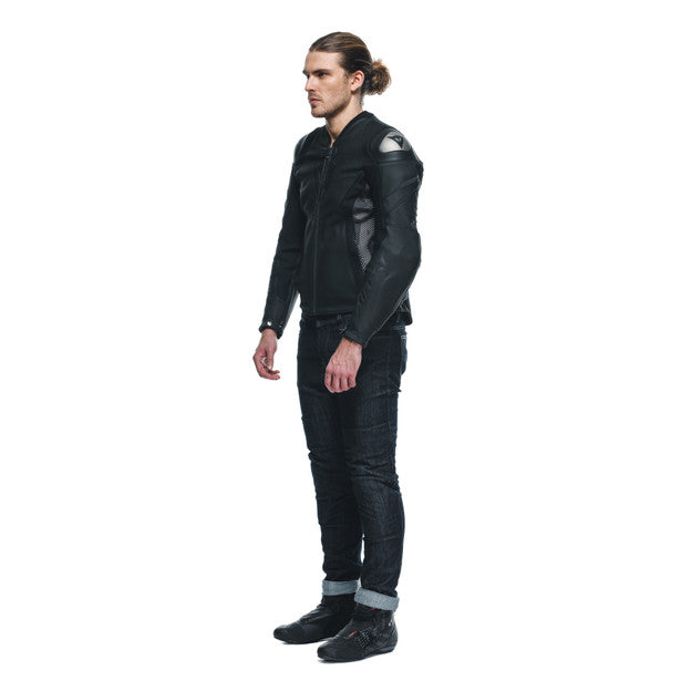 Dainese Avro 5 Leather Jacket - Black / Grey