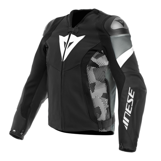 Dainese Avro 5 Perforated Leather Jacket - Black / White