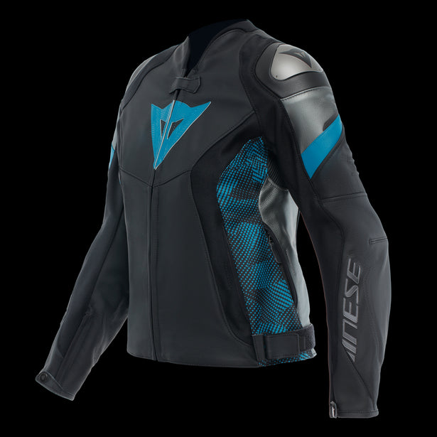Dainese Avro 5 Women's Leather Jacket - Black / Blue