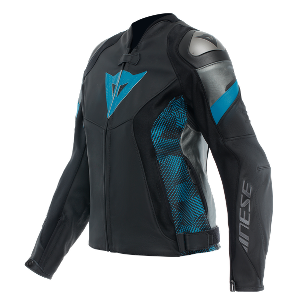 Dainese Avro 5 Women's Leather Jacket - Black / Blue
