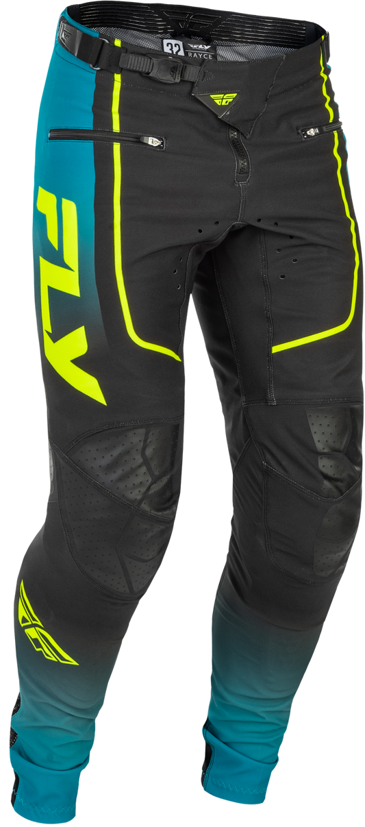 Fly Rayce MTB Pants - Teal / Hi-Vis