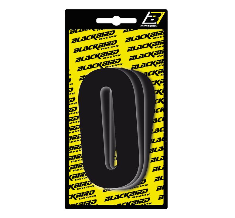 Blackbird Small Race Number 0 (3 Pack) - Black