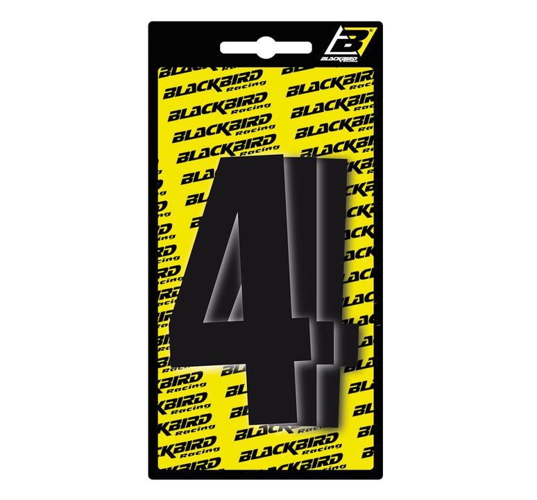Blackbird Race Numbers 4  3 Pack - Black Small