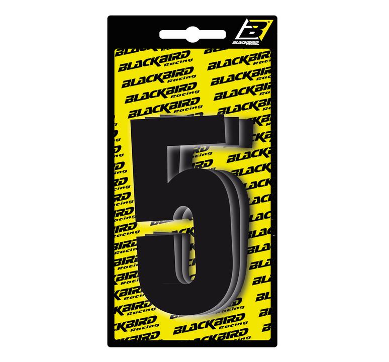 Blackbird Race Numbers 5  3 Pack - Black Small