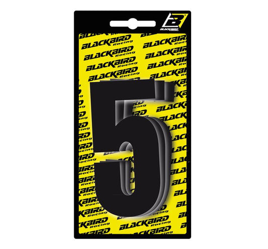 Blackbird Race Numbers 5  3 Pack - Black Large